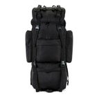 Похідний чоловічий рюкзак "A21 - Чорний" з чохлом, тактичний рюкзак 70л водонепроникний великий (1009431-Black) - зображення 6