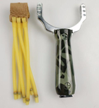 Рогатка металлическая для занятий спортом рыбалки развлечений Хаки (KG-3366) - изображение 2