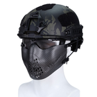 Маска FAST-адаптация [PILOT] Black/2 виды крепления: на шлем и на голову (для Airsoft, Страйкбол) - изображение 4