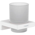 Стакан для зубных щеток HANSGROHE ADDSTORIS 41749700 81мм округлый стеклянный белый