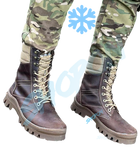 Берцы зимние ботинки тактические мужские, черевики тактичні чоловічі берці зимові, натуральна шкіра, размер 44, Bounce ar. BЕ-ВА-1044, цвет коричневий - изображение 2