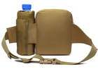 Тактическая сумка на пояс мультикам. Поясная сумка. Военная бананка для ВСУ. Цвет песочный - изображение 5