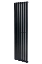Дизайнерский вертикальный радиатор отопления ARTTIDESIGN Livorno 7/1600/476/50 чёрный матовый LV.7.160.47.5.B