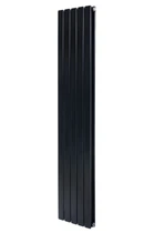 Дизайнерский вертикальный радиатор отопления ARTTIDESIGN Livorno II 5/1600/340/50 чёрный матовый LV II.5.160.34.5.B