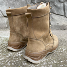 Берці зимові черевики тактичні чоловічі, туфлі тактичні чоловічі берці зимові, натуральна шкіра, розмір 45, Bounce ar. MO-TH-1445, колір койот - зображення 6