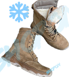 Берці зимові черевики тактичні чоловічі, туфлі тактичні чоловічі берці зимові, натуральна шкіра, розмір 44, Bounce ar. MO-TH-1444, колір койот - зображення 2