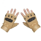Тактичні рукавички з відкритими пальцями посилений протектор OAKLEY пісочні L - зображення 2