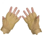 Перчатки тактические с открытыми пальцами усиленный протектор OAKLEY песочные L - изображение 3