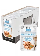 Вологий корм для кішок Brit Care Adult Cat Fillets in Jelly with Turkey&Shrimps 85 г