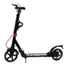 Детский самокат Scale Sports SS-04 + фонарик + звоночек + ремень + подстаканник. Дисковый тормоз. Черный цвет