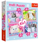 Пазлы Trefl 4в1 Веселые котики (34396)