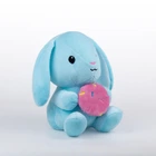 Мягкая игрушка зайчик KidsQo Хрумтик 22 см голубой