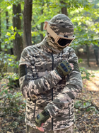 Кофта флисовая мужская военная тактическая с липучками под шевроны ВСУ (ЗСУ) Пиксель 8714 56 размер хаки (SKU_4431801) - изображение 4