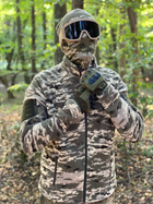 Кофта флисовая мужская военная тактическая с липучками под шевроны ВСУ (ЗСУ) Пиксель 8712 52 размер хаки (SKU_4431799) - изображение 8