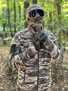 Кофта флисовая мужская военная тактическая с липучками под шевроны ВСУ (ЗСУ) Пиксель 8712 52 размер хаки (SKU_4431799) - изображение 8