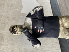 Кофта флисовая мужская военная тактическая с липучками под шевроны ВСУ (ЗСУ) Мультикам 8042 46 размер черная (SKU_4403152) - изображение 3