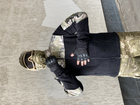 Кофта флисовая мужская военная тактическая с липучками под шевроны ВСУ (ЗСУ) Мультикам 8045 52 размер черная (SKU_4403155) - изображение 3