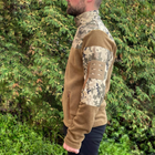 Кофта флисовая мужская военная тактическая с липучками под шевроны ВСУ (ЗСУ) Пиксель 8154 48 размер койот (SKU_4413306) - изображение 2