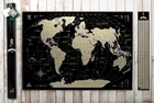 Черная скретч карта мира My Map Perfect world Black edition ENG 88х63см в тубусе