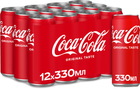 Упаковка безалкогольного напою Coca-Cola 0.33 л х 12 банок (5449000000996)