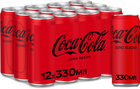 Упаковка безалкогольного напою Coca-Cola ZERO 0.33 л х 12 банок (5449000131805)