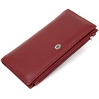 Стильный женский кошелек ST Leather Wallet 19380 натуральная кожа Темно-Красный