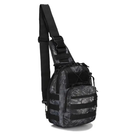 Сумка рюкзак тактический военный B14 5л Черный питон - изображение 1
