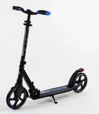 Двухколесный самокат Best Scooter складной, амортизатор, стоп сигнал. Black and blue (105431)