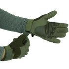 Перчатки тактические военные-армейские OAKLEY полнопалые с защитой костяшек, боевые, с закрытыми пальцами L Оливковый BC-8790 - изображение 3
