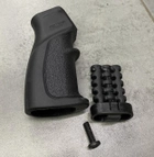Рукоятка пистолетная прорезиненная для AR15 DLG TACTICAL (DLG-106), цвет Черный, с отсеком для батареек - изображение 4