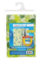 Штора для ванной комнаты Leaves Green 180*200см VA61003