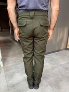 Штани зимові тактичні софтшел флісові, розмір XXL, Оливкові, утеплені штани для військових - зображення 2