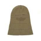 Теплая тактическая зимняя армейская трикотажная шапка балаклава для армии зсу Хаки - изображение 2