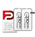 Захисне 3D скло для Apple iPhone 13/13 Pro/14, Icon 3D, загартоване, 9H, загартоване скло, повне проклеювання, протиударне, глянсове з олеофобним покриттям, на весь екран, сумісне з чохлами, проста установка, ArmorStandart (ARM62764)
