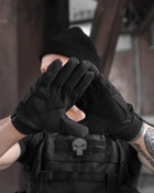 Демісезонні тактичні рукавички з підкладкою флісовою Чорні М 18-20 см. - зображення 5