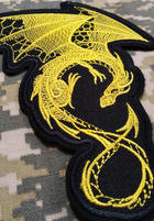 Шеврон желтый дракон на липучке Neformal 9.5*13 см. (N0321M) - изображение 3