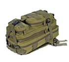 Тактичний військовий штурмовий рюкзак потрфель Oxford 600D 25л темно-зелений - зображення 5