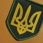 Набор шевронов 3 шт на липучке Герб и два флага Украины олива/чорний - изображение 8