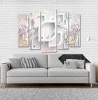 Модульна картина Квіти Абстракція Art-18_5
