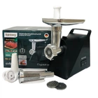 М'ясорубка електрична Rainberg RB-679 3000W з реверсом та насадкою для томатів, 3 решітки 3/5/7 мм, насадки для ковбас і кеббе, шнекова електром'ясорубка з соковижималкою