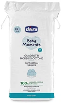 Серветки м'які бавовняні - Chicco Baby Moments 60шт (243449-23477)