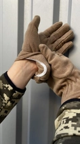 Мужские зимние перчатки на флисе Kreminna теплые военные - изображение 3