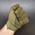 Тактичні рукавички повнопалі розмір XL Олива - зображення 3