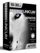 Капли от блох и клещей на холку для собак Unicum premium 10-30 кг (имидаклоприд), 3 пипетки