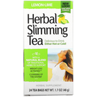 Трав'яний чай для схуднення 21st Century "Herbal Slimming Tea" з сінної без кофеїну, смак лимон-лайм, 24 пакетики (48 м) - зображення 1