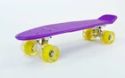 Скейтборд пластиковый Penny LED WHEELS 22in со светящимися колесами SK-5672-3 (фиолетовый-желтый)