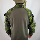 Рубашка мужская военная тактическая с липучками рип-стор ВСУ (ЗСУ) Ubaks Убакс 20221838 7327 L 50 р зеленая (OPT-1370) - изображение 4