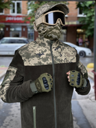 Кофта флисовая мужская военная тактическая с липучками под шевроны ВСУ (ЗСУ) Пиксель 8026 50 размер хаки (OPT-1390) - изображение 7
