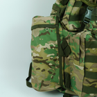 Тактический Рюкзак Мультикам Molle с боковыми подсумками 80 л Рюкзак военный тактический армейский камуфляжный 80л - изображение 6