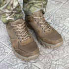 Кросівки чоловічі тактичні з сіткою ЗСУ 6616 45 р 29,5 см койот (OPT-1845) - зображення 5